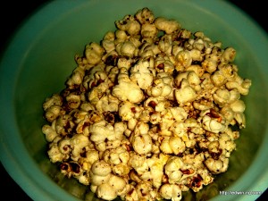 & Successfully popped salted popcorn! :D.